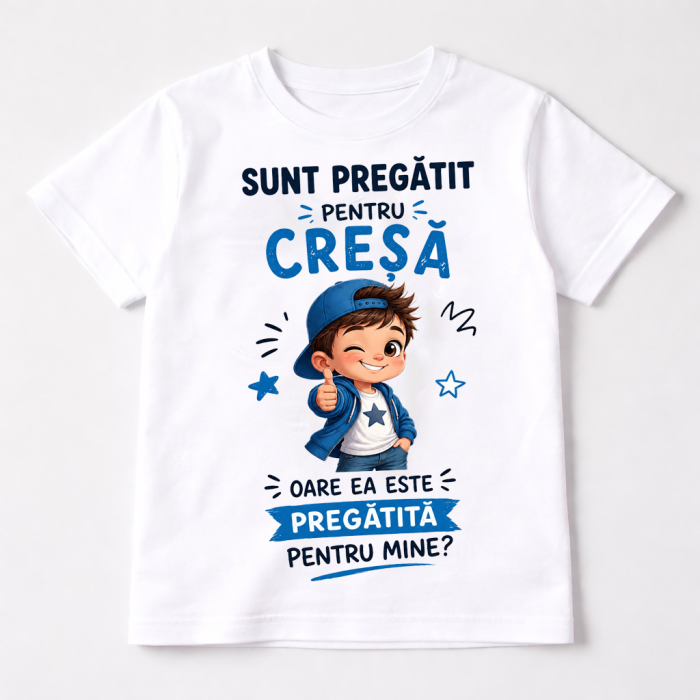 Tricou baieti Sunt pregatit pentru cresa [2]