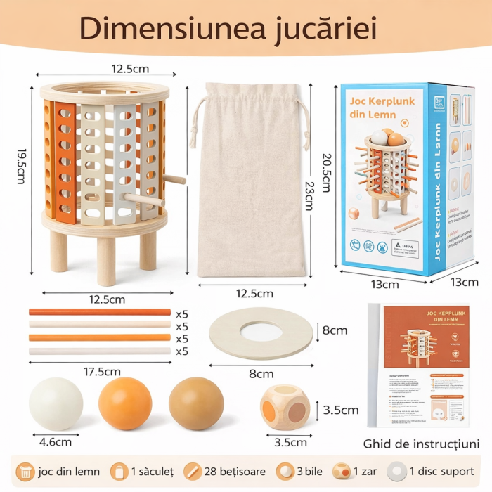 Turnul Echilibrului cu Bete si Bile pentru Copii 3+ [3]