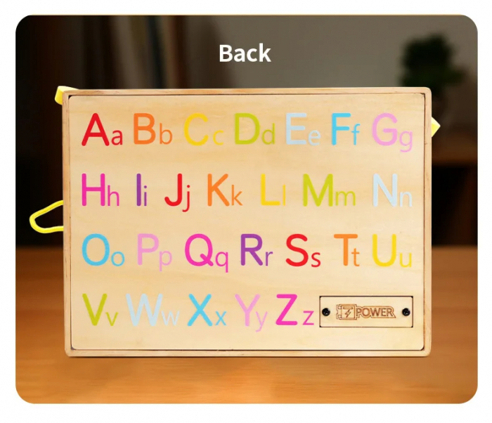 Volan Interactiv din Lemn pentru Copii si Tabla cu Alfabet [2]