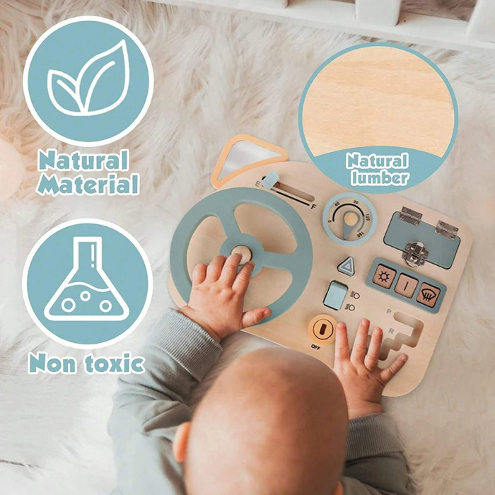 Volan Interactiv Montessori din Lemn [5]