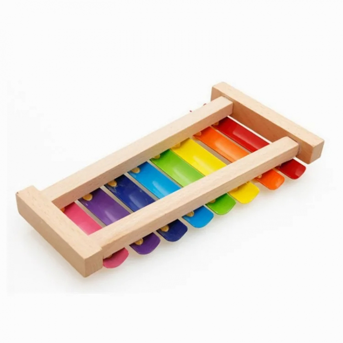 Xilofon Copii din Lemn - Instrument Muzical Educativ cu 8 Note Colorate [6]