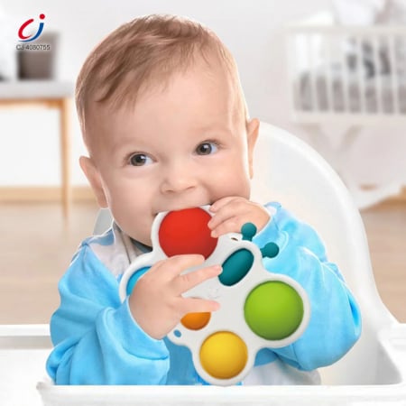 Jucarii de baie - Jucarie senzoriala pentru bebelusi Fluturas – Pop It Interactiv