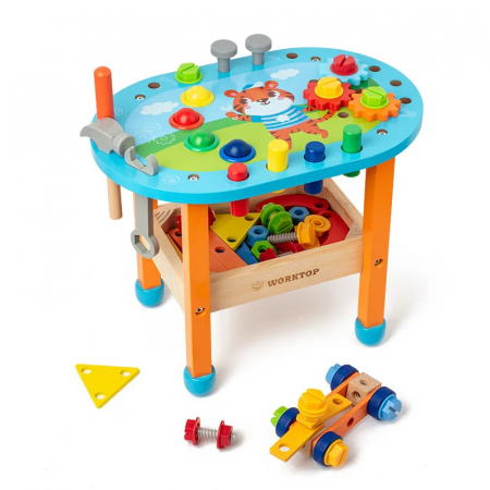 Banc de lucru din lemn pentru copii – Set de unelte educativ si creativ [4]