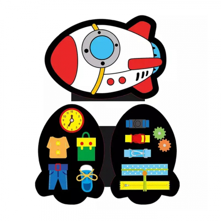 Jucarii educative si creative - Busy Board Educativ din Fetru - Racheta