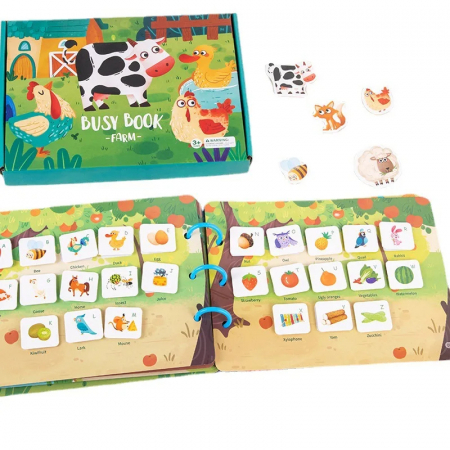 Jucarii educative si creative - Busy Book Animale de la Ferma