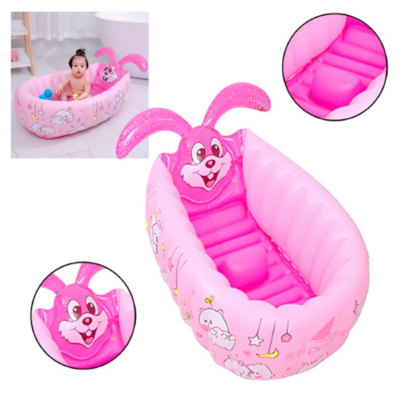 Accesorii - Cadita de baie gonflabila pentru bebelusi Iepuras roz