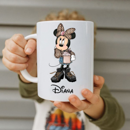 Cani personalizate - Cana Minnie Mouse personalizata cu nume