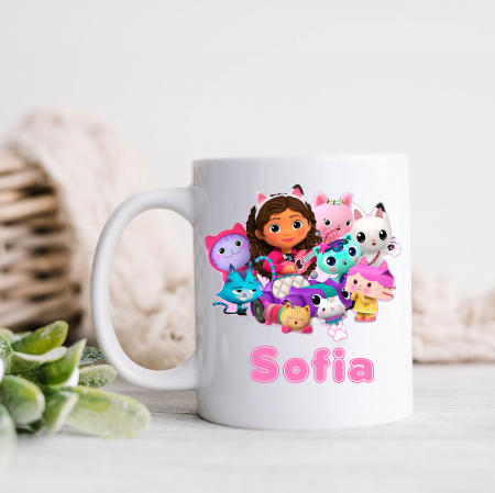 Cani personalizate - cana Gabby's Dollhouse personalizata cu nume