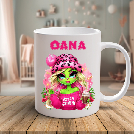 Cani personalizate - Cana Extra Grinchy personalizata cu nume