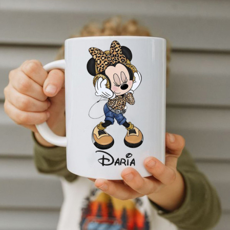 Cani personalizate - Cana Minnie Mouse personalizata cu nume