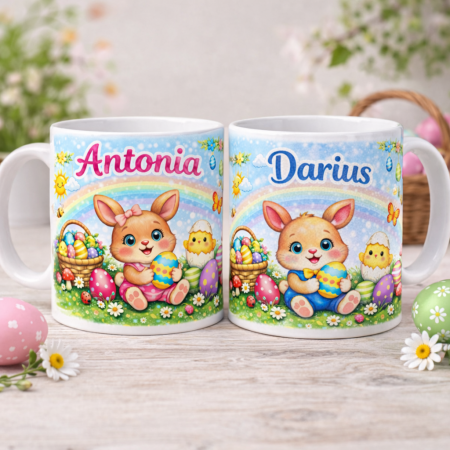 Cani personalizate - Cana personalizata cu nume - tematica Paste