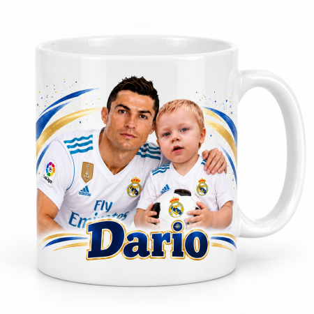 Produse personalizate - Cana personalizata cu poza copilului si nume - Cristiano Ronaldo