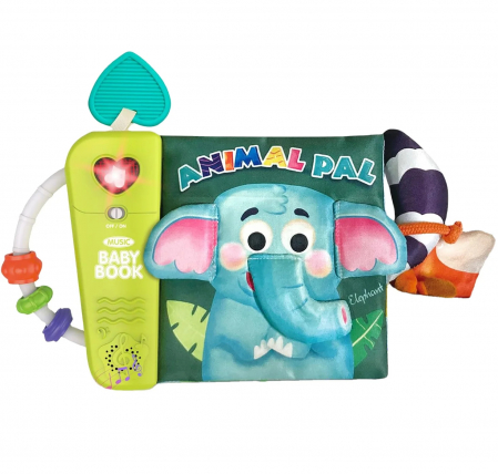 Jucarii educative si creative - Carte interactiva pentru bebelusi cu sunete, lumini si activitati tactile – Animal Pal