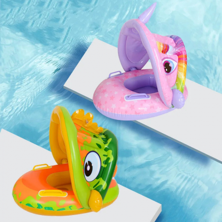 Colace, piscine si accesorii - Colac  tip barcuta, pentru bebe cu parasolar