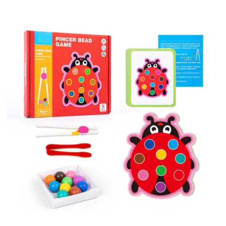 Varsta - Joc de Sortare cu Penseta pentru Dezvoltarea Motricitatii Fine Buburuza