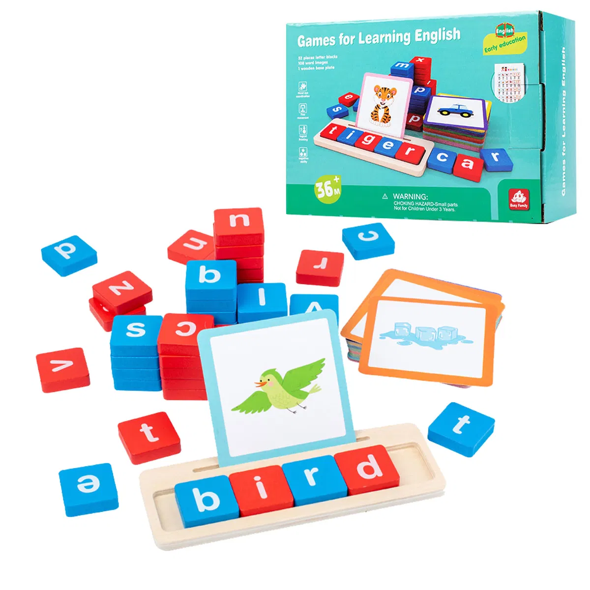 Varsta - Joc Educativ din Lemn – Invata Literele si Formeaza Primele Cuvinte 3+