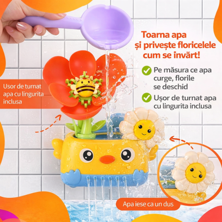 Varsta - Jucarie Interactiva de Baie pentru Copii – Floare