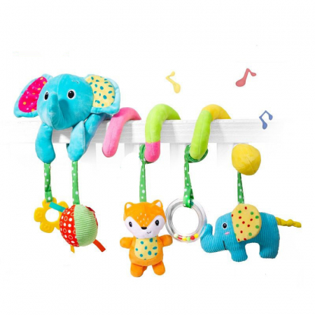 Jucarie spirala Elefant pentru patut si carucior [2]