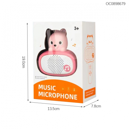 Microfon Karaoke Pentru Copii, iepuras, Roz [2]