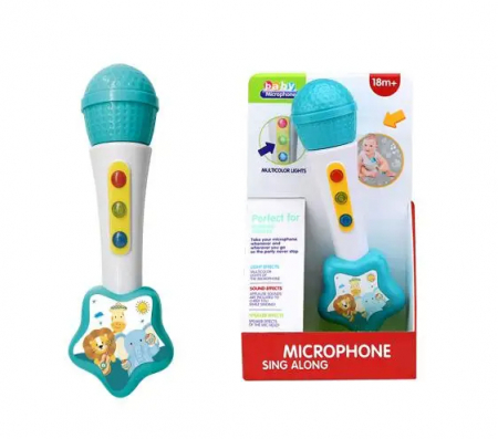 Jucarii de rol - Microfon interactiv pentru copii cu lumini si sunete Stea