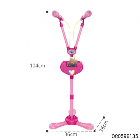 Microfon Karaoke pentru Copii - Microfon Dublu si Conexiune Telefon [2]