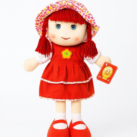 Papusi personalizate - Papusa Muzicala personalizata cu nume, Rosu