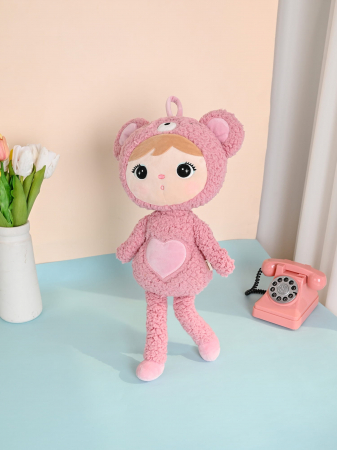 Papusa ursulet roz personalizata Jucarie personalizata cu nume Papusa de plus personalizata Cadou personalizat copii Ursulet roz cu nume [2]