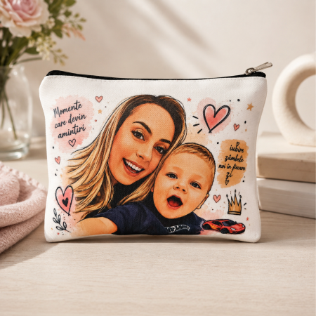 Oferta zilei! - Portfard Personalizat cu Poza  – Stil Cartoon