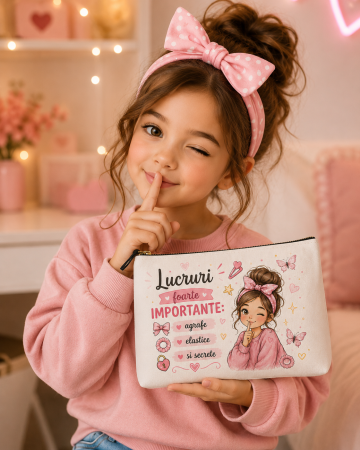 Portfard Personalizat pentru Fetite – "Lucruri Foarte Importante"