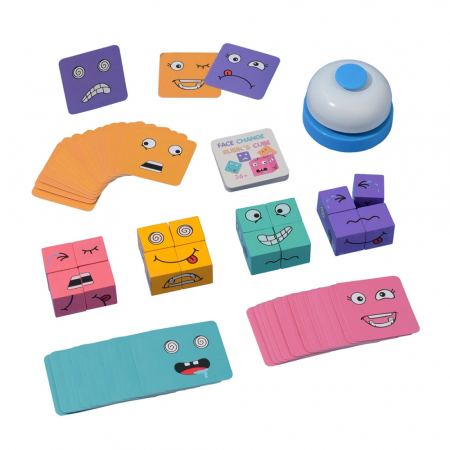 Puzzle educativ Cuburi cu Emotii – Joc interactiv de logica si expresii faciale pentru copii [2]