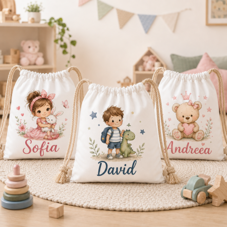 Ghiozdane personalizate - Rucsac gradinita/cresa personalizat cu nume