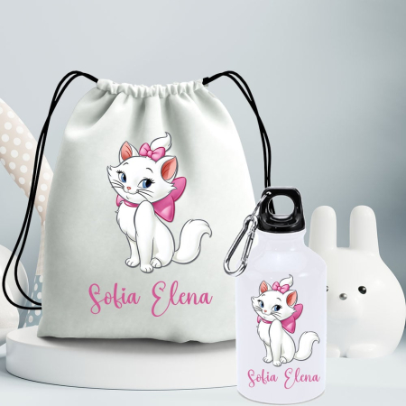 Ghiozdane personalizate - Set Personalizat pentru gradinita/cresa: rucsac si sticla