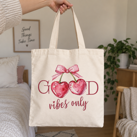 Cadouri pentru EA - Sacosa Tote: Good Vibes Only
