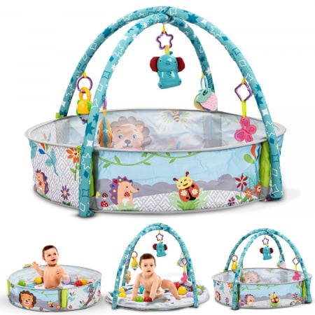 Saltelute activitati - Saltea de Joaca și Activitați pentru Bebe 3 in 1 cu 15 mingiute incluse