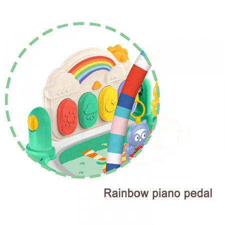 Salteluta Interactiva pentru Bebelusi cu Arcada si Pian Curcubeu [6]