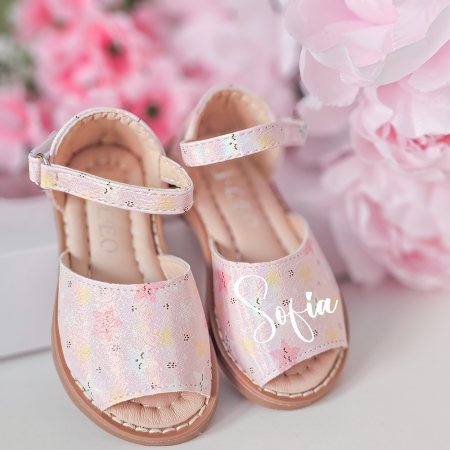 Articole Copii si Bebelusi - Sandale fete Personalizate cu nume Summer Pink