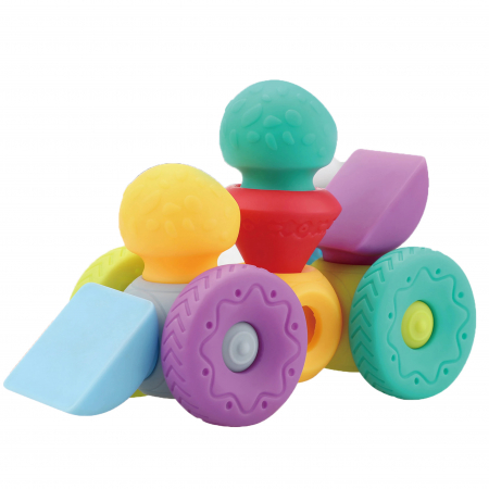 Set 32 cuburi senzoriale din silicon pentru bebelusi [2]