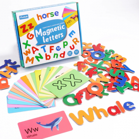 Set educativ de litere magnetice - Alfabet colorat pentru copii [3]