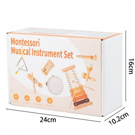 Set Instrumente Muzicale Montessori din Lemn [4]