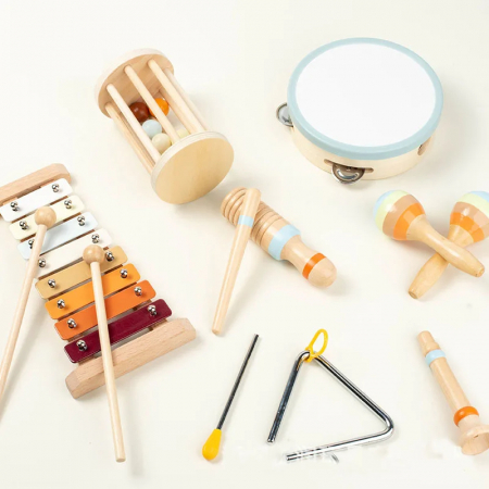 Set Instrumente Muzicale Montessori din Lemn [2]