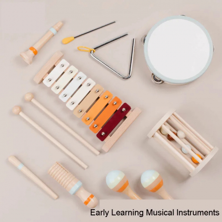 Set Instrumente Muzicale Montessori din Lemn [3]