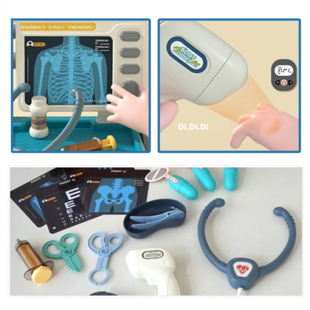 Set Jucarie Doctor Copii cu Ecran X-Ray si EKG, Set Medical Educativ pentru Micii Exploratori [5]