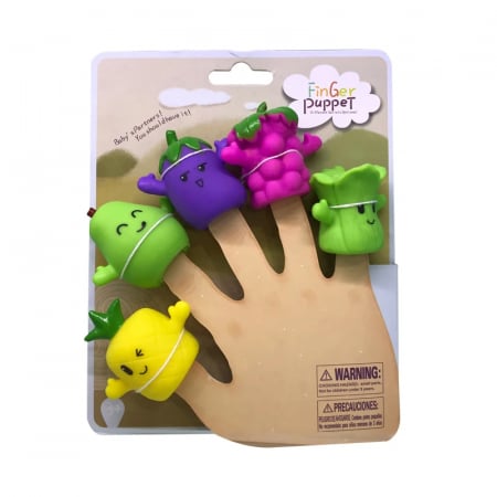 Jucarii Bebelusi - Set Papusi de Deget Fructe si Legume