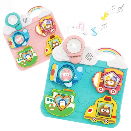 Jucarii educative si creative - Sortator Interactiv Bebe cu sunete - Mijloace de transport
