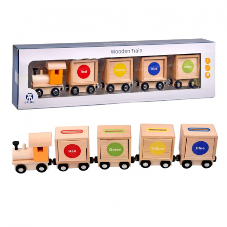 Tren din Lemn cu Sortator de Forme si Culori [2]