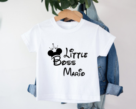 Tricouri personalizate - Tricou bumbac Copii  personalizat Little Boss