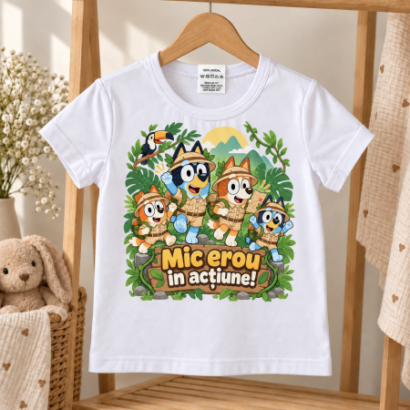Produse personalizate - Tricou copii Bluey – model aventura