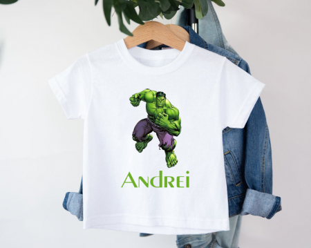 Tricouri personalizate - Tricou copii Hulk Personalizat cu nume