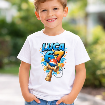 Produse personalizate - Tricou Copii Personalizat cu Nume + Kendama 67