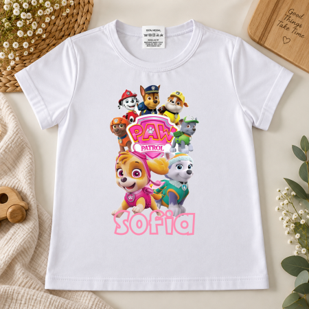 Tricouri personalizate - Tricou copii, Patrula Catelusilor, Personalizat cu nume